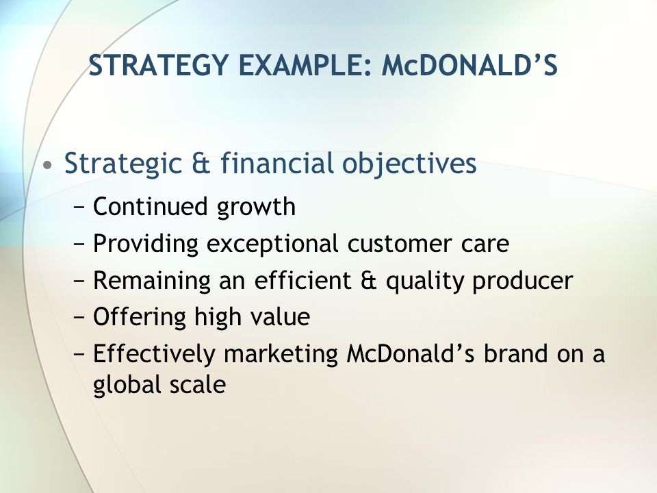 Mcdonald's Strategic Management Globalization Strategy
